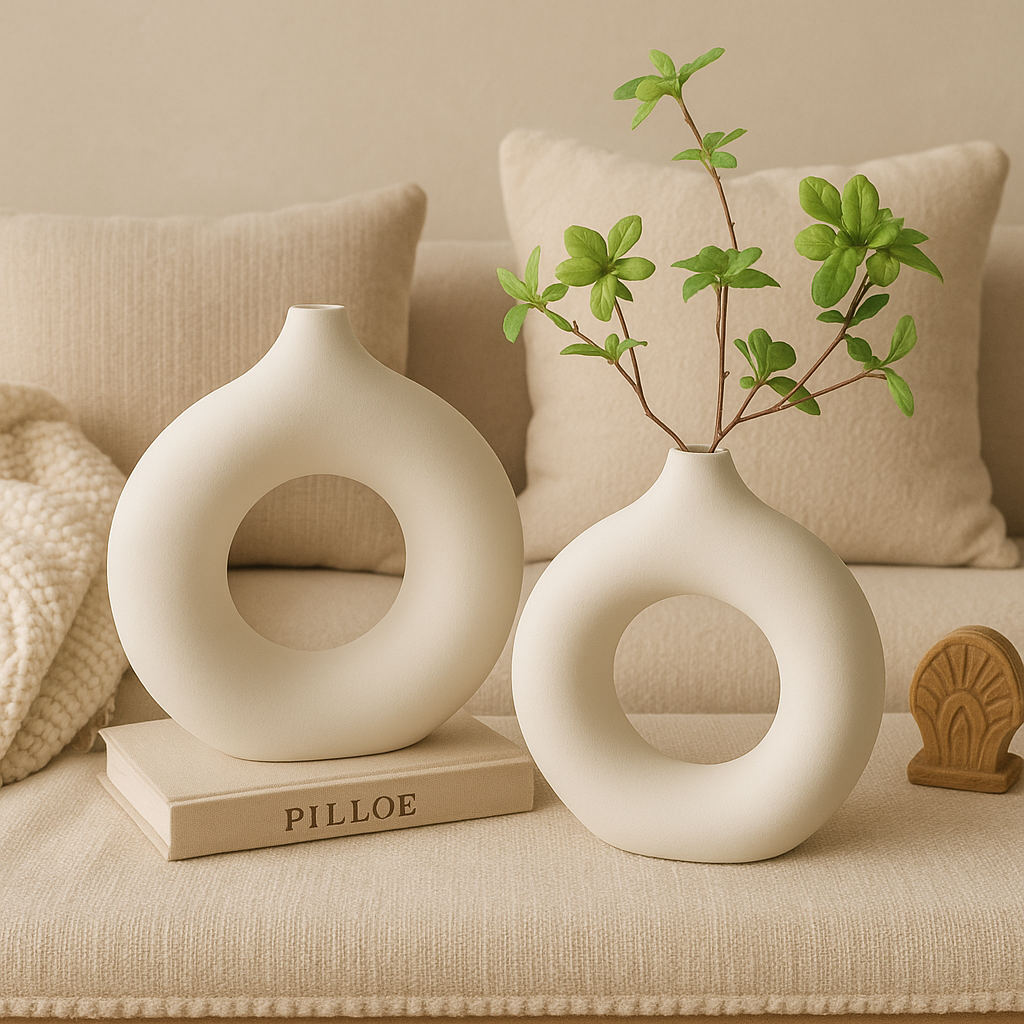 Ceramic-Style Decorative Vase