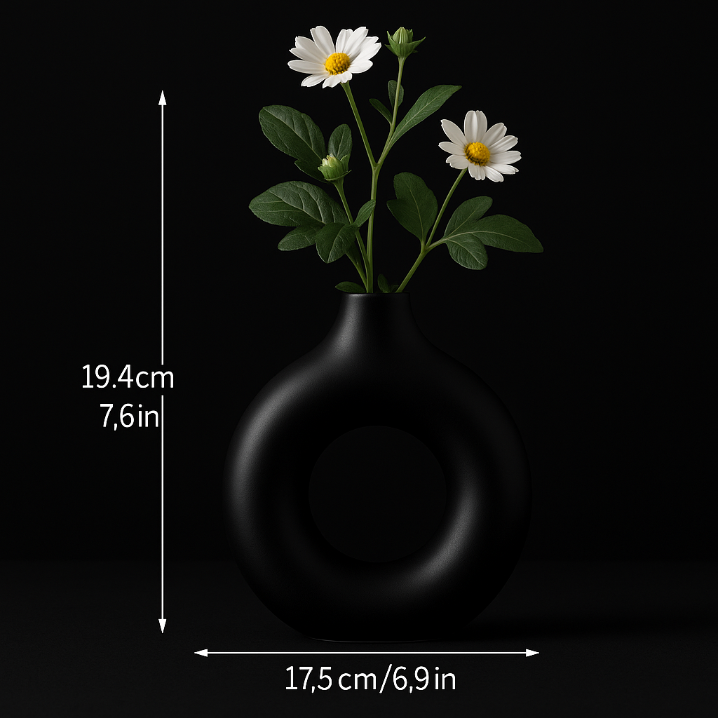 Ceramic-Style Decorative Vase