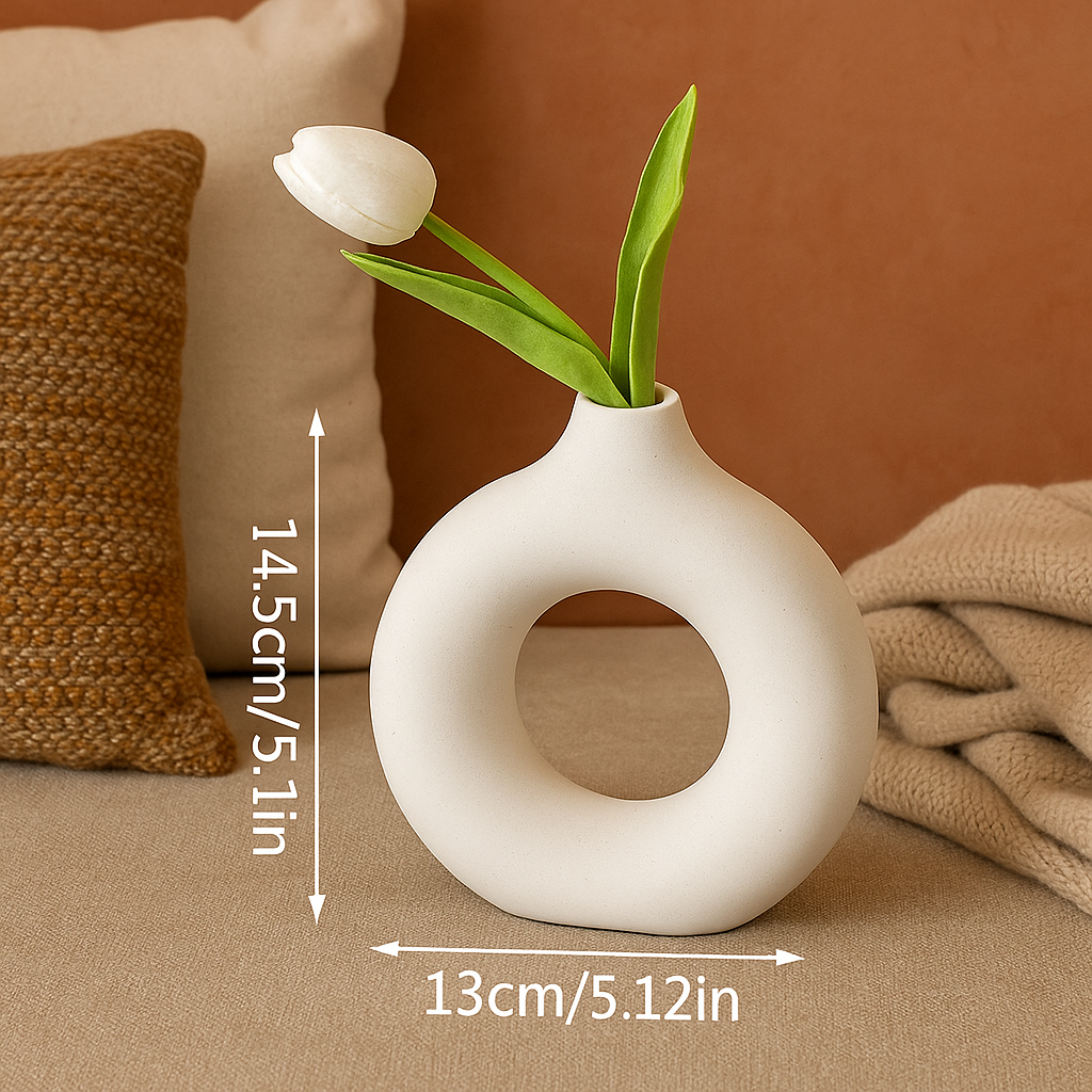 Ceramic-Style Decorative Vase