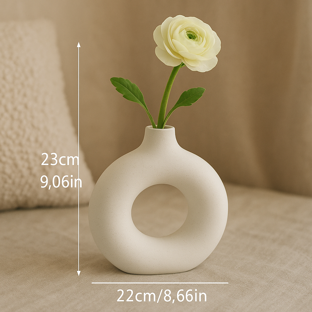 Ceramic-Style Decorative Vase