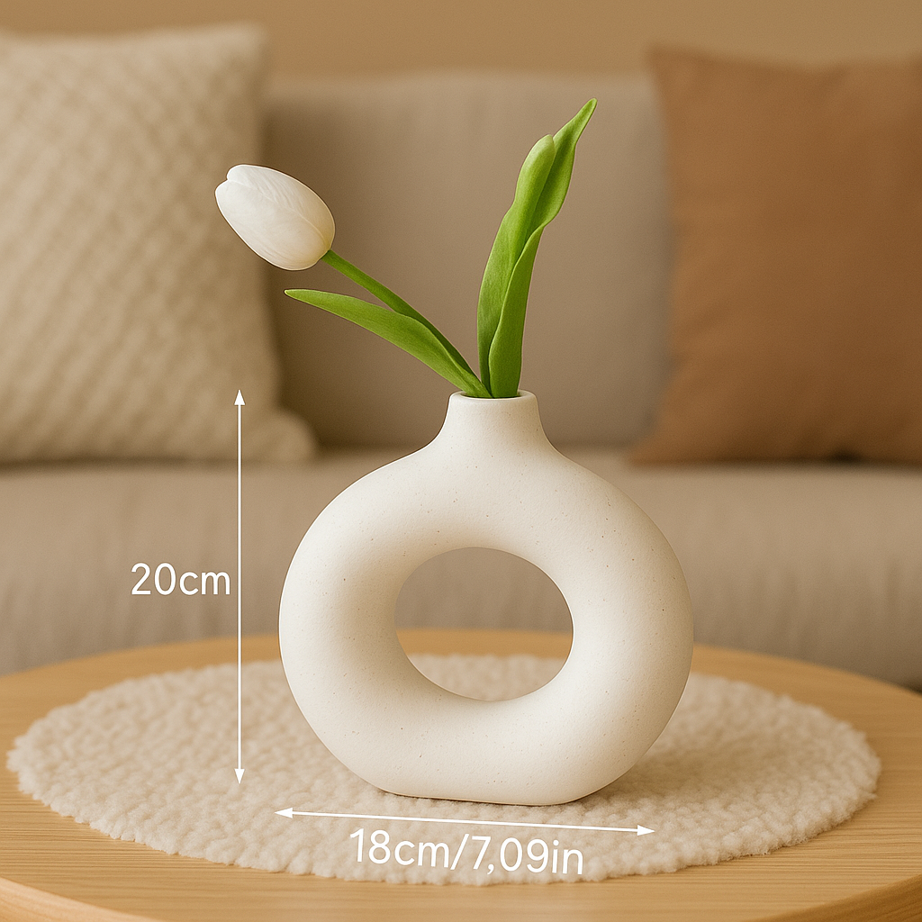 Ceramic-Style Decorative Vase