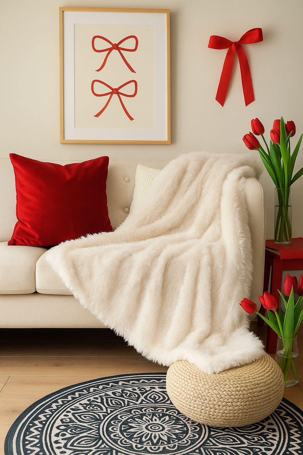Soft Fluffy Faux Fur Throw Blanket