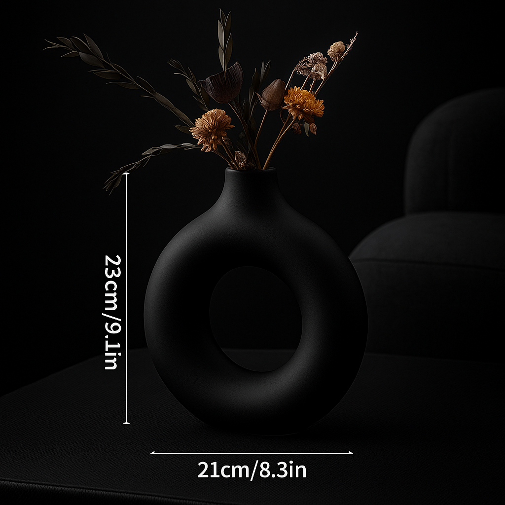 Ceramic-Style Decorative Vase