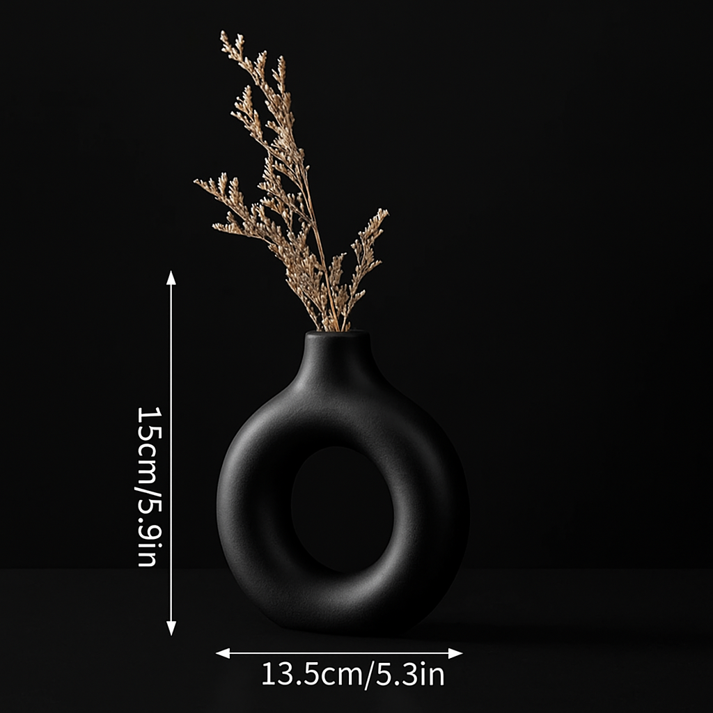 Ceramic-Style Decorative Vase