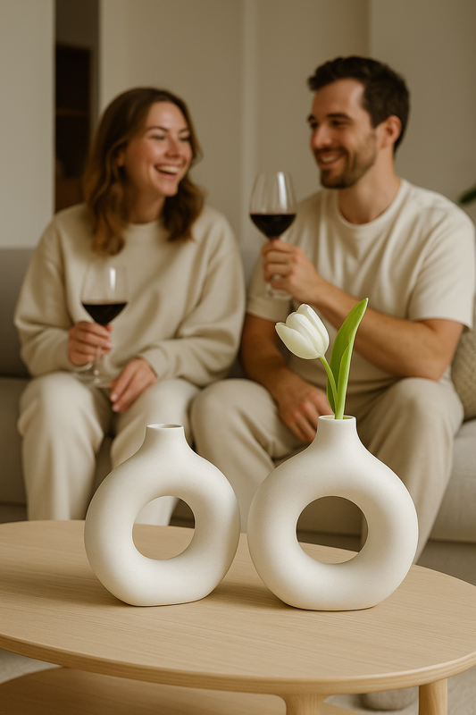 Ceramic-Style Decorative Vase