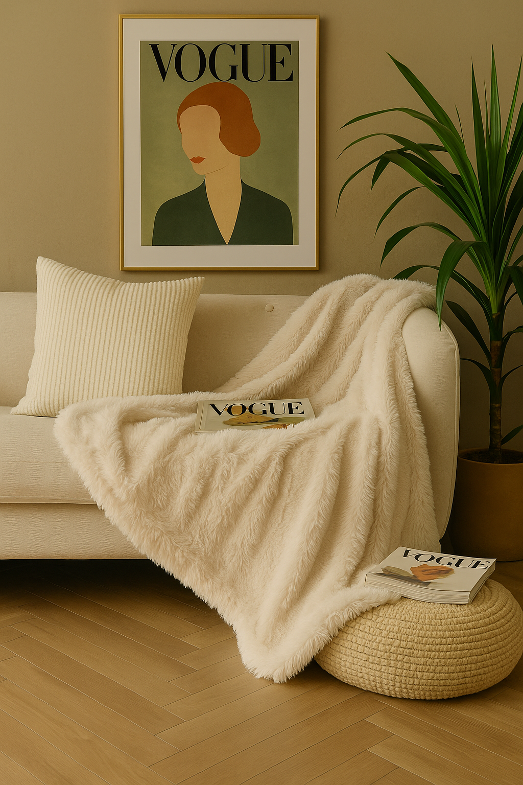 Soft Fluffy Faux Fur Throw Blanket