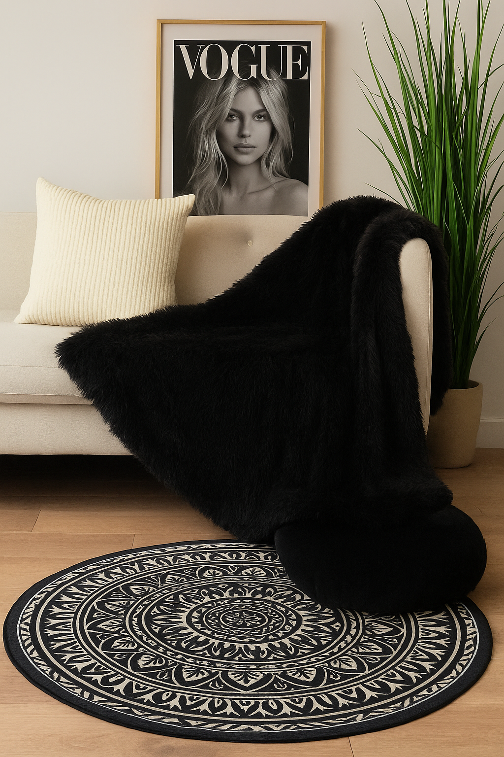 Soft Fluffy Faux Fur Throw Blanket