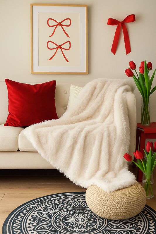 Soft Fluffy Faux Fur Throw Blanket